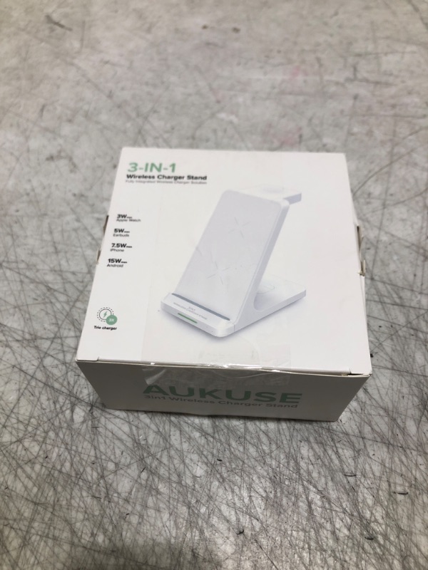 Photo 1 of Wireless Charging Station, 3 in 1 Fast Wireless Charger Stand for Multiple Devices Apple Watch Ultra Series 10 9 8 7 6 SE 5 4 3 2, iPhone 16 15 14 13 12 11 Pro Max/Plus/Mini/X/XS/Max/XR/SE, Airpods