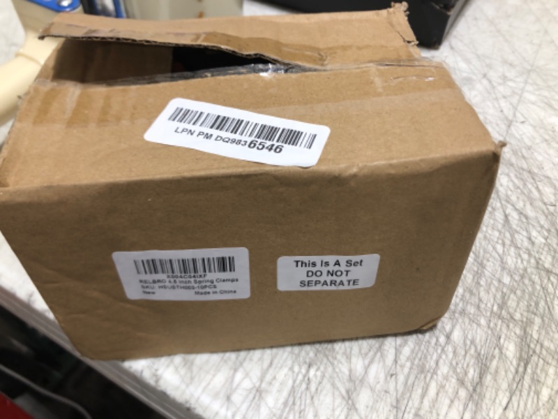 Photo 1 of RELBRO Spring Clamps, 4.5 Inch Large Plastic Spring Clips Clamps Heavy Duty Black Backdrop Clamps Clips for Photography Woodworking Balloon Arch Crafts Tarps 10 Pcs