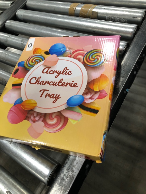 Photo 1 of 11" Acrylic Number Charcuterie Tray, Fillable Number Charcuterie Box for food, Reusable Serving Cake Candy Dish Display Tray for Birthday Anniversary Party Decoration (Number 0)