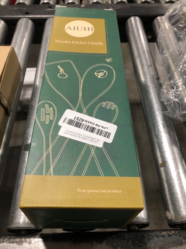 Photo 1 of 10 Pack Wooden Utensils for Cooking, Wood Utensil Set for Kitchen, Teak Wooden Spoon for Cooking, Non-Stick Spatula Ladle