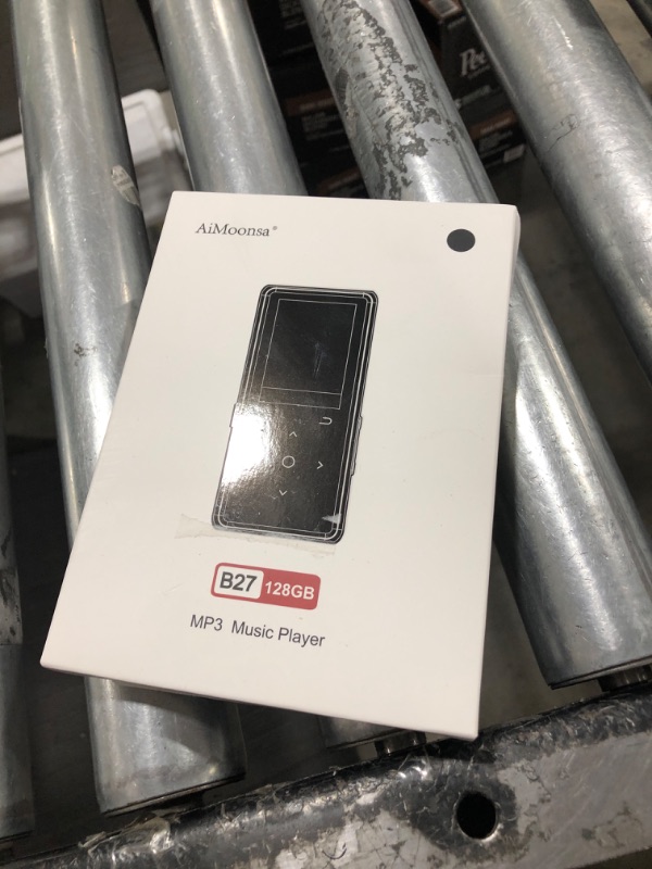 Photo 1 of 128GB MP3 Player with Bluetooth 5.2, AiMoonsa Music Player with Built-in HD Speaker, FM Radio, Voice Recorder, HiFi Sound, E-Book Function, Earphones Included (Black 128G)