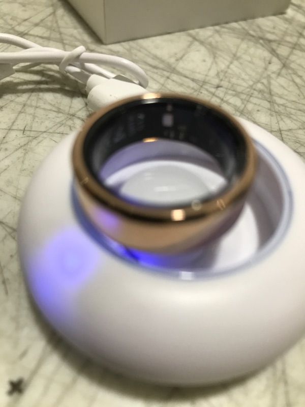 Photo 1 of 2025 New Smart Ring Health Tracker for Men Women - IP68 Waterproof Fitness Ring with Sleep Tracker/Heart Rate/Blood Oxygen/Steps/Distance/Calories, Air Shutter, Charging case Up to 7-Day, Gold #8