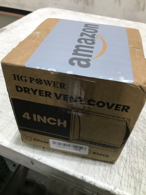 Photo 1 of 4 Inch Dryer Vent Cover Outside, HG Power Metal Exterior Vent Cover with Removable Screen & Cushioned Non-Return Flap, Air Wall Vent for House, Range Hood, AC, Opening Diameter: 3.81" White