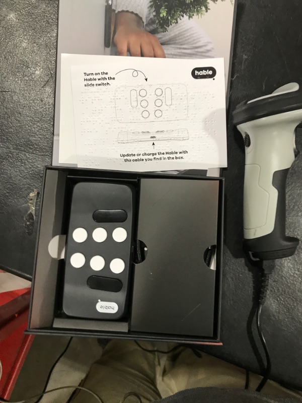 Photo 1 of Hable One Smallest Braille Keyboard for Visually Impaired People for iPhone, Android, and Tablets That Makes Typing Easier and Faster for Students and Blind People