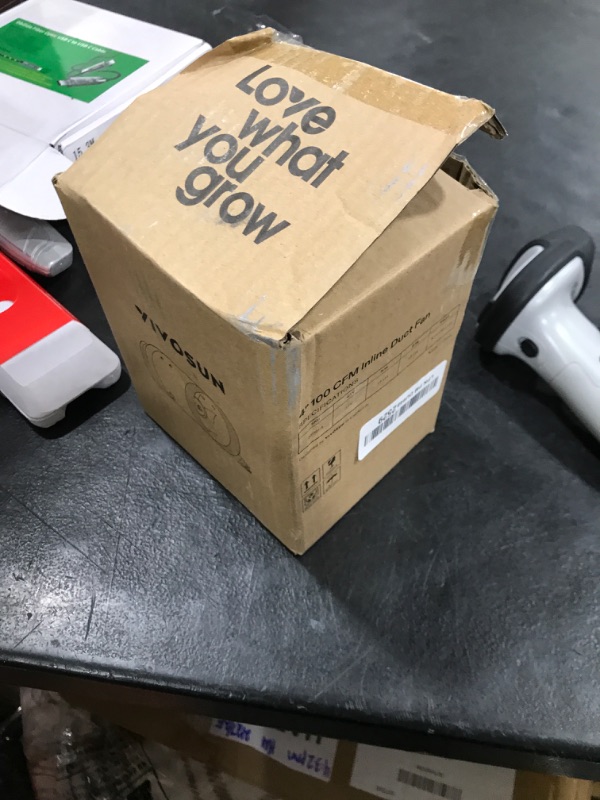 Photo 1 of VIVOSUN 4 Inch Inline Duct Fan 100 CFM, HVAC Exhaust Ventilation Fan with Low Noise for Basements, Bathrooms, Kitchens and Attics, Silver