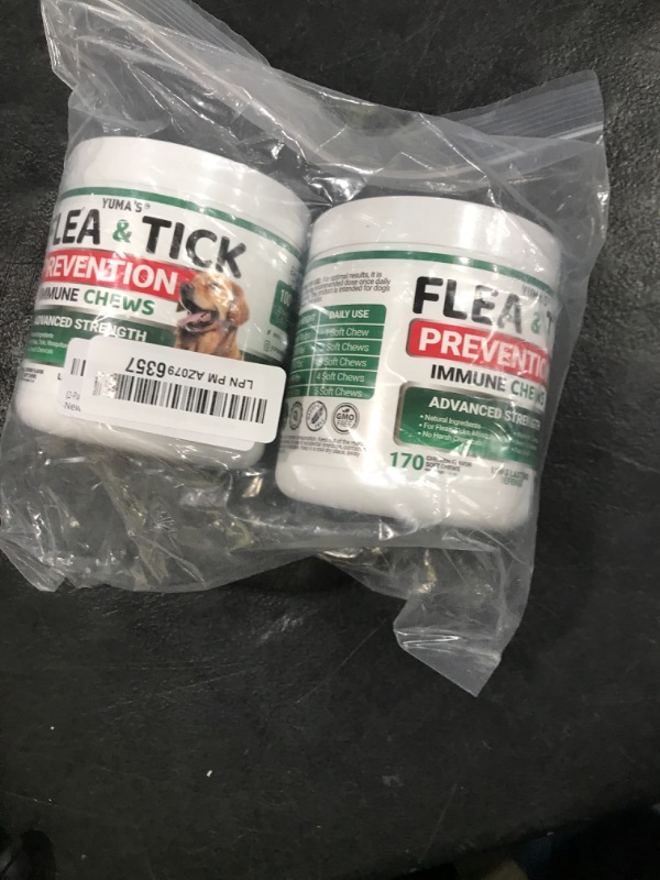 Photo 2 of (2 Pack) Flea and Tick Prevention for Dogs Chewables - Natural Dog Flea and Tick Treatment Chewable Supplement - Oral Pills - All Breeds & Ages - Soft Chews - Made in USA