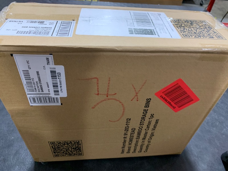 Photo 1 of HOMESTEAD Bamboo Pantry Storage Bins - Stackable Baskets, Potato and Onion Storage for Pantry Organization, Set 3 Pieces