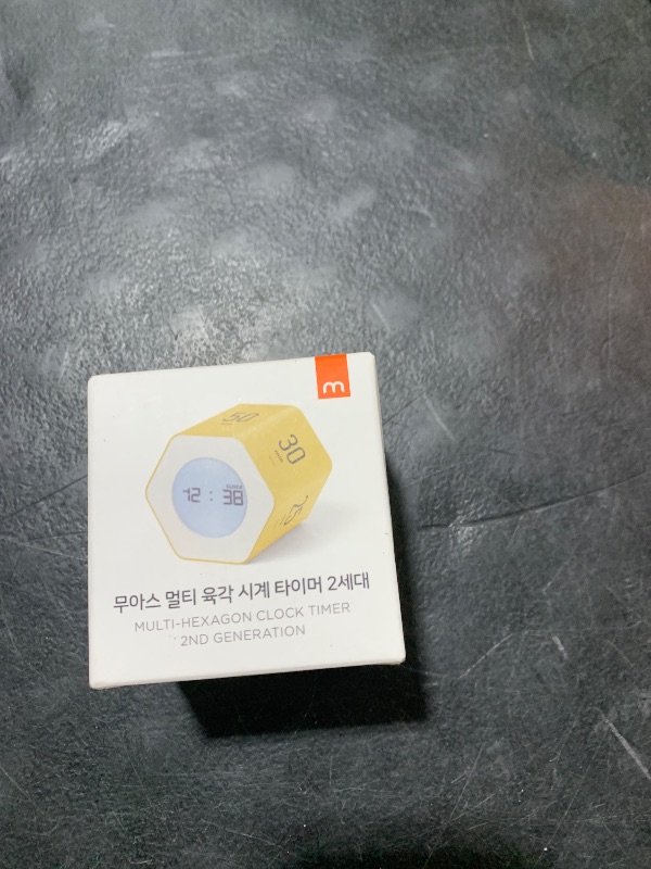 Photo 1 of mooas Multi-Hexagon Clock Cube Timer, Digital Clock Time Timer, Pomodoro Timer, Backlight 12/24H Count up & Countdown Timer, Flip Timer, Various time presets Ideal for Classroom Gym Office (Yellow)
