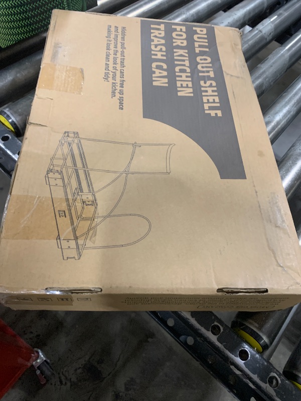 Photo 1 of Pull Out Trash Can Under Cabinet?Under Sink Garbage Can Pull Out?Heavy Duty Cabinet Trash Can Pull Out Kit?35qt Sliding Trash Can Cabinet Pull Out for Kitchen?Chrome (Trash Can Not Included)