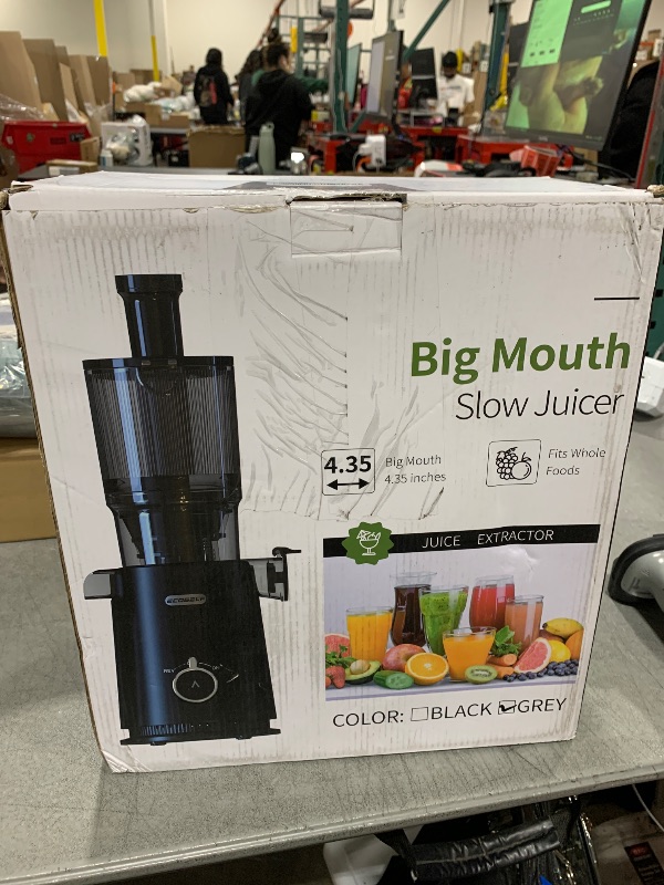 Photo 2 of Juicer Machines, ECOSELF Cold Press Juicer with 4.35" Large Feed Chute Fit Whole Fruits and Vegetables, Juice Extractor Self Feeding Effortless for Batch Juicing, Easy to Clean, High Juice Yield