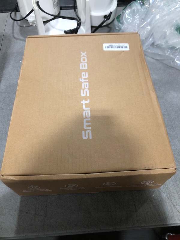 View 2 of Topmeda  Safe with DIY Stickers - Biometric Gun Safe for Handgun 3 Ways Quick Access with Fingerprint/Keypad/Key Gun Lock Pistol Safe for Nightstand Bedside Home Car with Security Cable