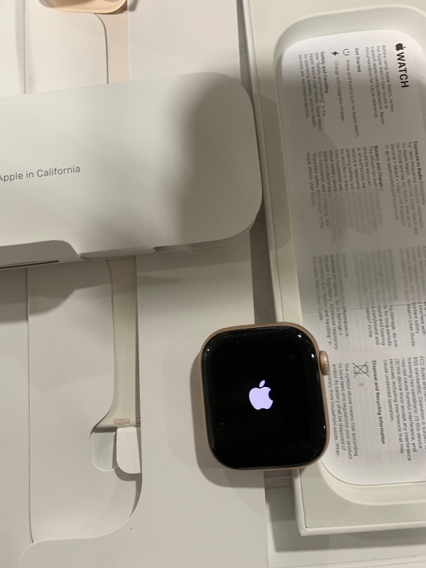Photo 1 of Apple Watch Series 10 [GPS 42mm case] Smartwatch with Rose Gold Aluminium Case with Light Blush Sport Band - S/M. Fitness Tracker, ECG App, Always-On Retina Display, Water Resistant
