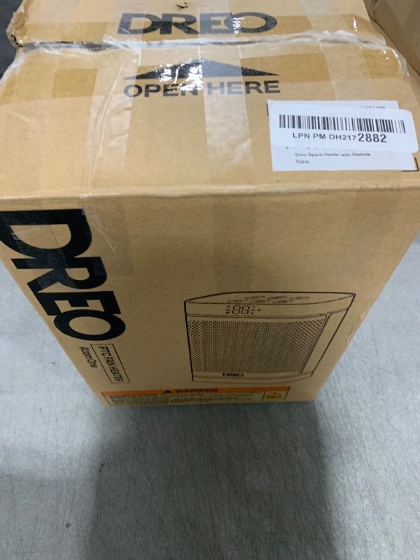 Photo 1 of Dreo Space Heater, 1500W Portable Electric Heaters for Indoor Use, PTC Ceramic Heater for Office with Remote, Thermostat, 70°Oscillation, 12H Timer, 5 Modes, Safe Quiet Room Heater for Bedroom