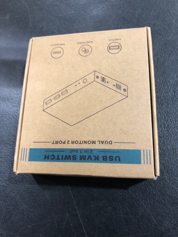 Photo 1 of HDMI KVM Switch 2 Monitors 2 Computers 4K@60Hz, USB3.0 KVM Switch Dual Monitor with 3 USB 3.0 Ports Sharing Keyboard and Mouse, Printer/Scanner, Desktop Controller