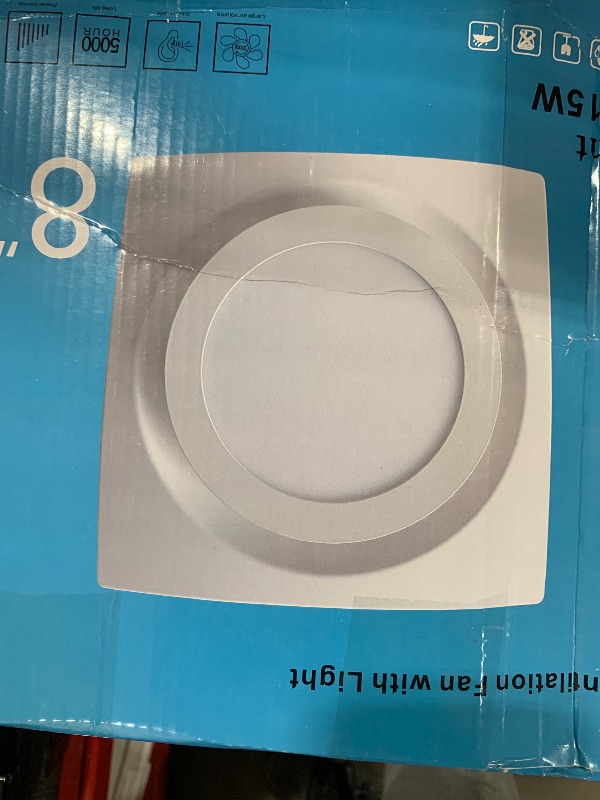 Photo 1 of Yopmb Bathroom Exhaust Fan with LED Light ?Square Ceiling Mount Quiet Exhaust Fan for Shower/Bathroom/Office/Home/Restroom?1.0 Sones 110 CFM 110V 4" Duct, White