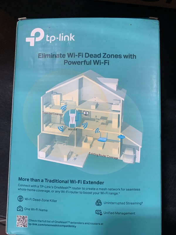 Photo 4 of TP-Link AX5400 WiFi 6 Range Extender with Ethernet Port | Internet Signal Booster for Home | Tri-Band Wireless Repeater Amplifier | Built In Access Point Mode | APP Setup | OneMesh Compatible (RE815X)