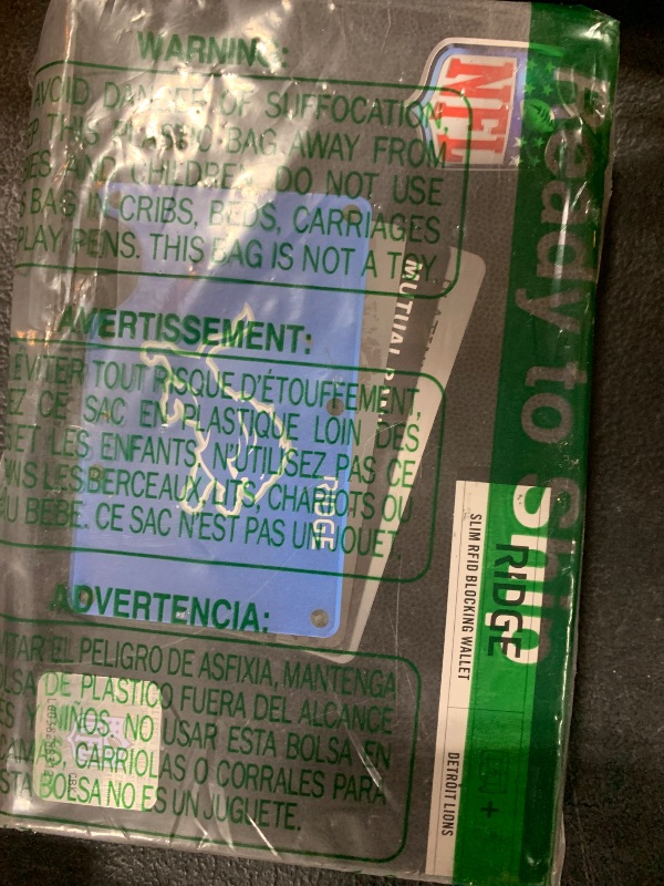 Photo 1 of The Ridge NFL Wallet - Detroit Lions - Slim Wallet, Card Holder, Carry up to 12 Cards RFID Safe, Blocks Chip Readers, Minimalist Wallet With Cash Strap & Extra Money Clip