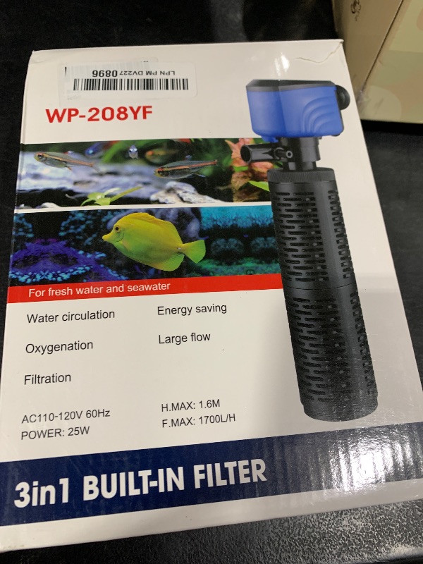 Photo 1 of Aquarium Filter, 450GPH Fish Tank Filters for 75-150 Gallon Aquariums and Fish Tank, Suitable for Saltwater and Freshwater