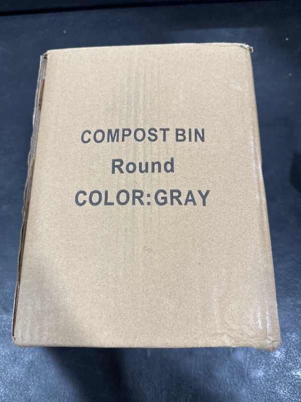 Photo 1 of Compost Bin Kitchen, LALASTAR Countertop Compost Bin with Lid, Made of Sustainable Bamboo Fiber, Odorless Indoor Compost Bin, 1 Gallon, Grey