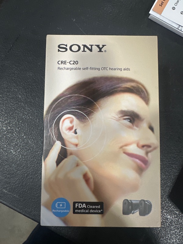 Photo 3 of Sony CRE-C20 Self-Fitting OTC Hearing Aids for Mild to Moderate Hearing Loss, Prescription-Grade Sound Quality, Compact Virtually Invisible Design, Customizable App, and Rechargeable Battery