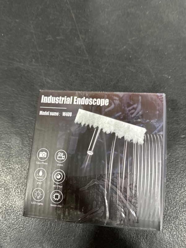 Photo 1 of Endoscope Camera with Light, 1920P HD Borescope Tools with 8 Adjustable LED Lights, Endoscope with 16.4ft Semi-Rigid Snake Camera, IP67 Waterproof Inspection Borescope for iOS and Android-16.4ft