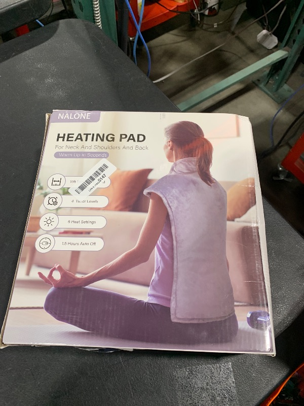 Photo 1 of NALONE Heating Pad for Neck and Shoulders and Back, Electric Heated Pad for Pain Relief, Auto Shut Off, Large Extra Heating Pads with 6 Heating Levels, Christmas Gifts for Women Men Mom 25"x39" Grey