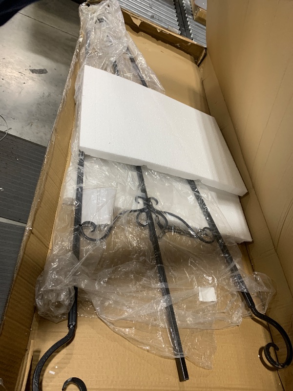 Photo 1 of Deco 79 Metal Scroll Display Easel Large Adjustable 3 Tier Floor Standing Easel with Chain Support, Display Stand 34" x 26" x 67", Black