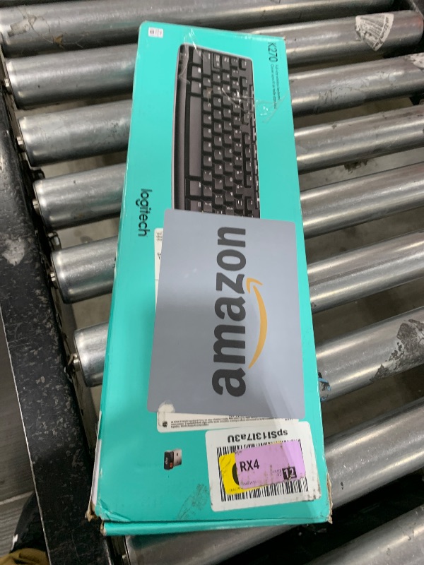 Photo 1 of Logitech K270 Wireless Keyboard for Windows, 2.4 GHz Wireless, Full-Size, Number Pad, 8 Multimedia Keys, 2-Year Battery Life, Compatible with PC, Laptop, Black