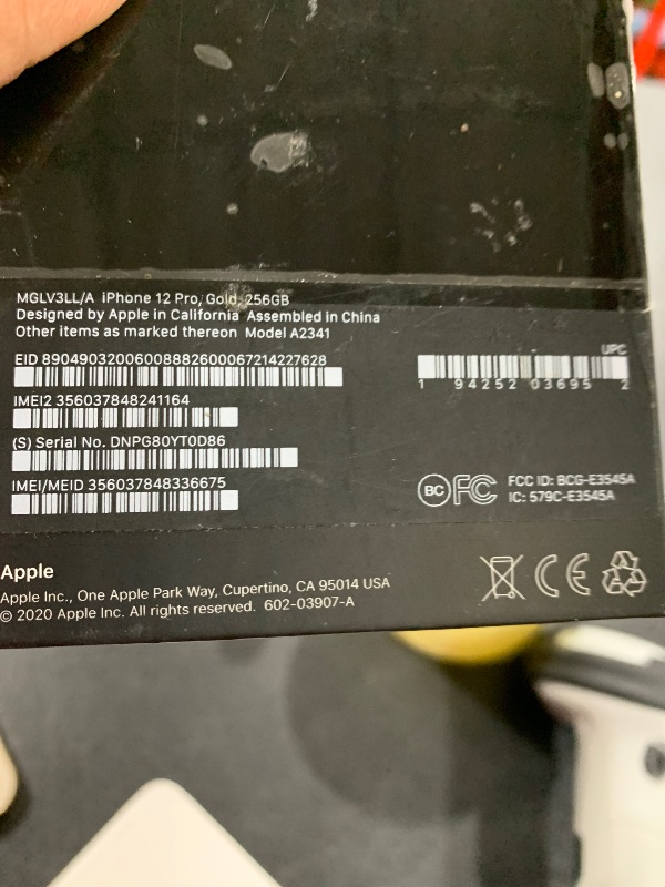 Photo 1 of Apple iPhone 12 Pro (256GB, Gold) [Locked] + Carrier Subscription