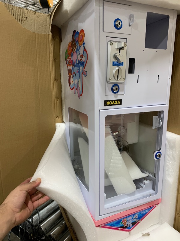 Photo 1 of VEVOR Claw Machine, 0-3” Jaw Diameter 0-5” Jaw Lifting, Crane Prize Grabber Commercial Arcade Game Toys, Cool Fun Grab-and-Win Machine w/Light and Sound, Dispenser Vending Toy for Kids,Boys &Girls