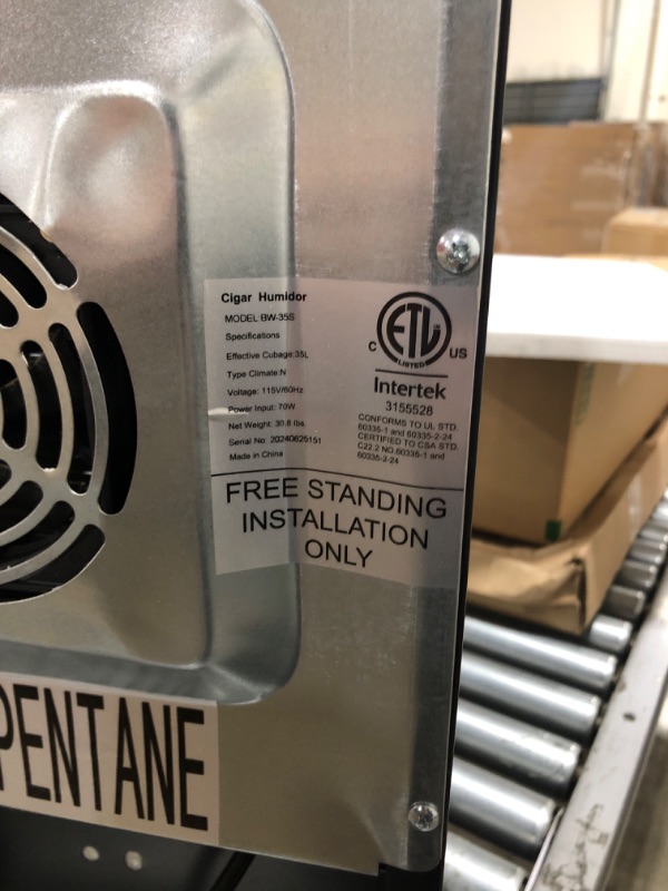 Photo 1 of 35L Electric Cigar Humidor with 3 in1 Cooling, Heating & Humidity Control,Electronic Humidor Cabinet Cooler with Digital Hygrometer,Made of Spanish Cedar Wood Frame Gifts for Men