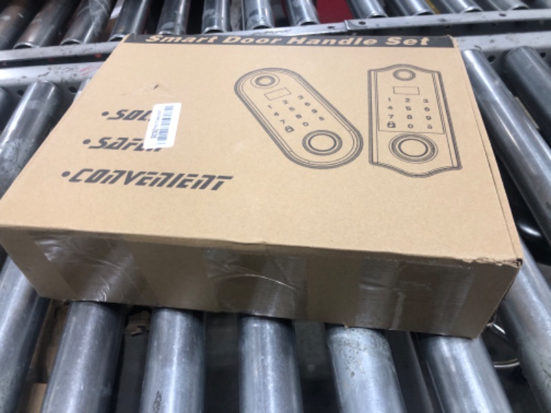 Photo 1 of Harfo Fingerprint Smart Door Lock for Front Door with Handle Set, App Control, Keyless Entry Door Lock Keypad Deadbolt, Digital Electronic Touchscreen Front Door Lock Set, Auto Lock, Satin Nickel