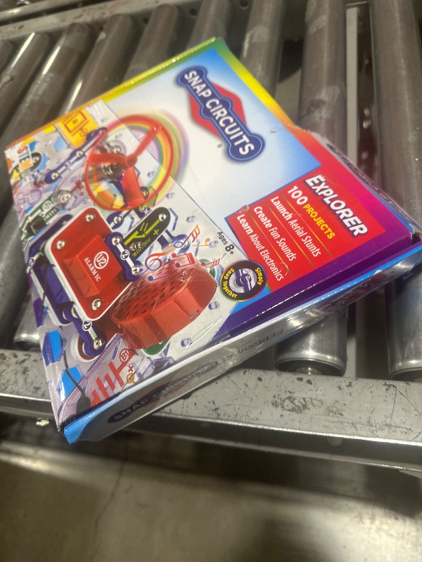 Photo 1 of Snap Circuits Jr. SC-100 Electronics Exploration Kit, Over 100 Projects, Full Color Project Manual, 28 Parts, STEM Educational Toy for Kids 8 +