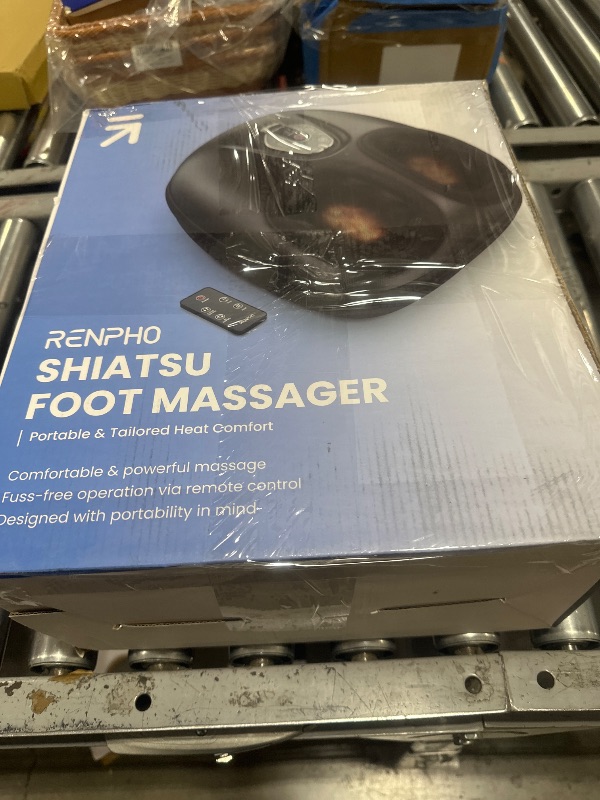 Photo 3 of RENPHO Foot Massager Machine with Heat [2025 Upgraded], FSA HSA Eligible, Foot Massager for Plantar Fasciitis, 3 Heat Levels, Gifts for Women Mom Dad, Wireless Control, True Foot Massage