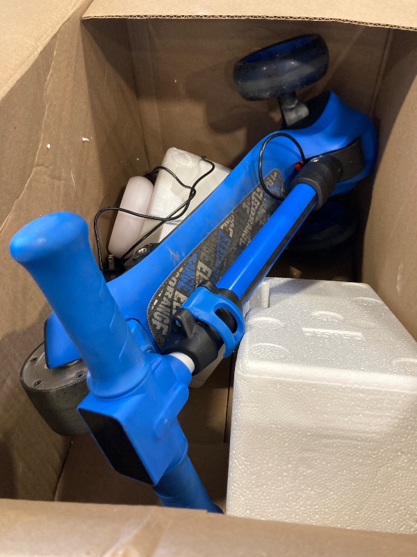 Photo 1 of Elecorange T500 Electric Scooter for Kids Ages 4-9, Extra Pair of LED Wheels, Electric Horn, Ride On for Kids 4-8, 3 Wheel Electric Scooters for Kids 5-7, Princess Scooter for Girls, Blue
