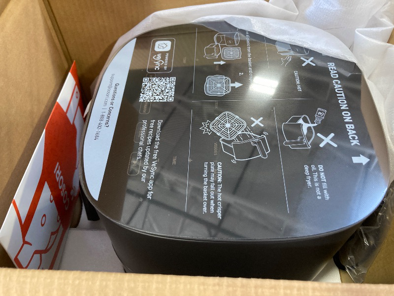 Photo 1 of COSORI Air Fryer 9-in-1, Compact 5-Qt, Perect for Meat Enthusiasts with 450°F Max Heat Function, 130+ In-App Recipes, Little to No Oil, Easy Clean Glass Touch Panel & Nonstick Basket, Gray
