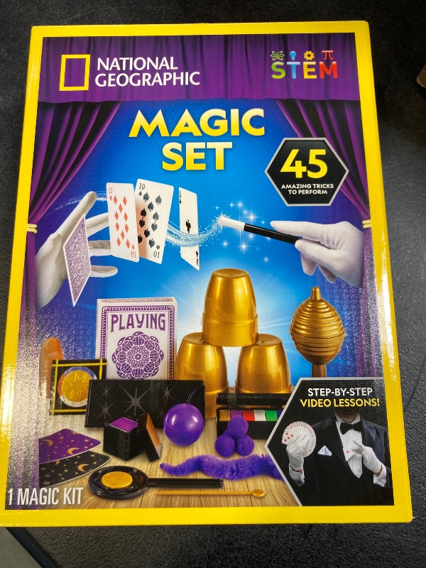 Photo 1 of Blue Marble National Geographic Kids Magic Set - 45 Magic Tricks for Kids to Perform with Step-by-Step Video Instructions for Each Trick Provided by a Professional Magician, Toys for Boys and Girls