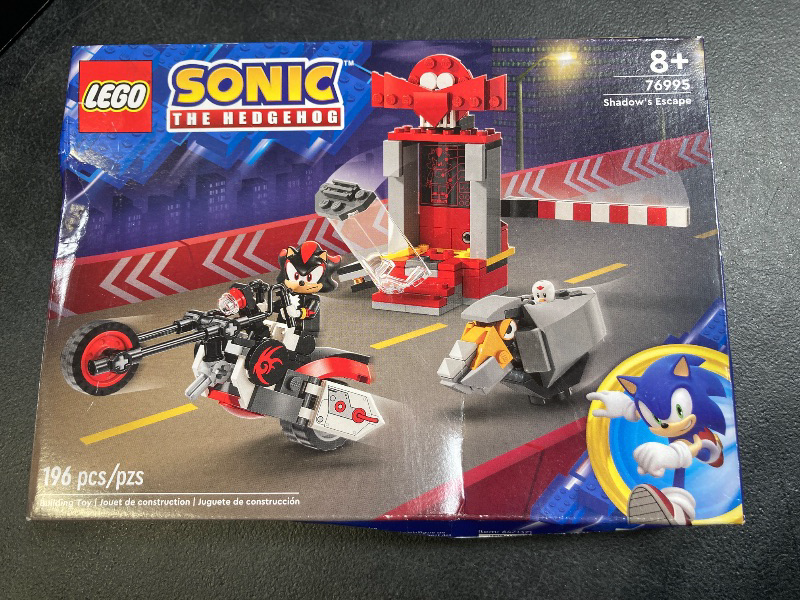 Photo 1 of LEGO Sonic The Hedgehog Shadow The Hedgehog Escape Building Set, Motorcycle Toy, Video Game Character Figures, 76995