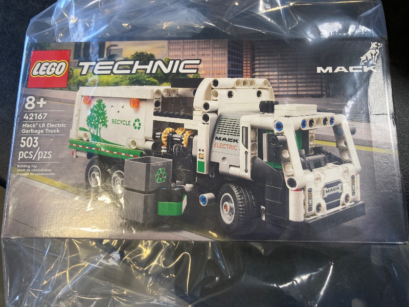 Photo 2 of LEGO Technic Mack LR Electric Garbage Truck Toy, Buildable Kids Truck for Pretend Play, 42167