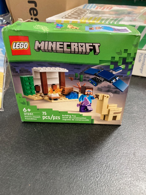 Photo 1 of LEGO Minecraft Steve's Desert Expedition Building Toy, Biome with Minecraft House and Action Figures, Minecraft Gift for Independent Play, Gaming Playset for Boys, Girls and Kids Ages 6 and Up, 21251