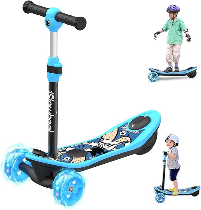 Photo 1 of isinwheel 2-in-1 Electric Scooter for Kids Ages 3-12, 3 Wheel Kids Electric Scooter with 2 Speeds, Surprise Gifts for Kids,Toddler Scooter with Flashing LED Wheels