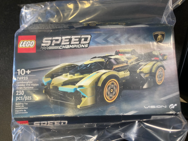 Photo 2 of LEGO Speed Champions Lamborghini Lambo V12 Vision GT Super Car, Formula 1 Vehicle Toy, Driving Playset, Buildable Model Set for Kids, Lamborghini Car, Gift for Kids and Gaming Fans, F1 Toy Car, 76923