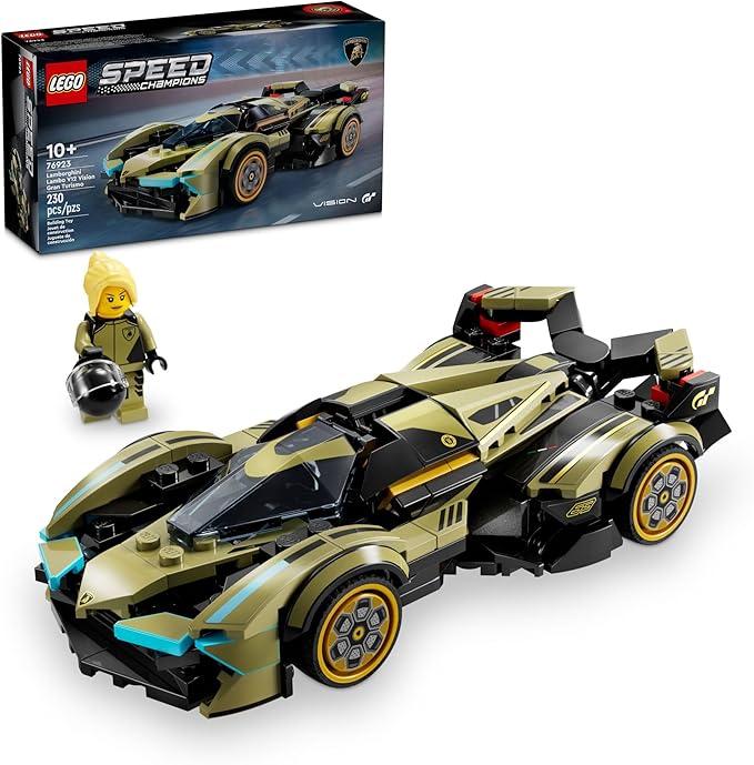 Photo 1 of LEGO Speed Champions Lamborghini Lambo V12 Vision GT Super Car, Formula 1 Vehicle Toy, Driving Playset, Buildable Model Set for Kids, Lamborghini Car, Gift for Kids and Gaming Fans, F1 Toy Car, 76923