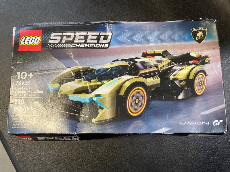 Photo 2 of LEGO Speed Champions Lamborghini Lambo V12 Vision GT Super Car, Formula 1 Vehicle Toy, Driving Playset, Buildable Model Set for Kids, Lamborghini Car, Gift for Kids and Gaming Fans, F1 Toy Car, 76923