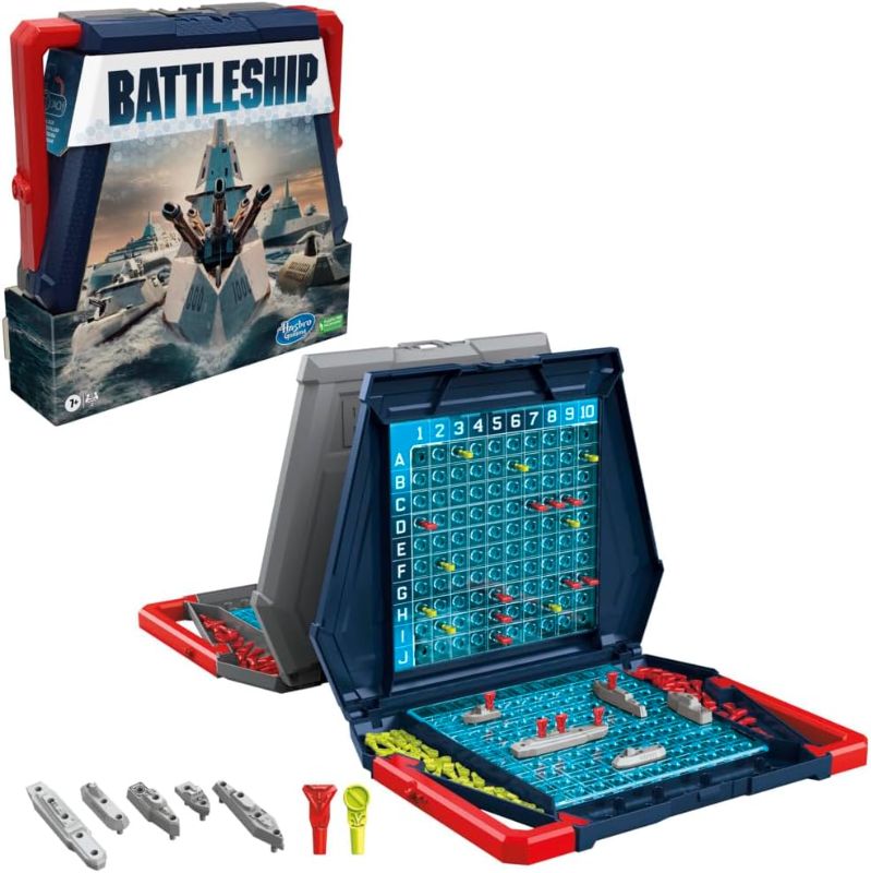 Photo 1 of Hasbro Gaming Battleship Classic Board Game, Strategy Game for Kids Ages 7 and Up, Fun Kids Game for 2 Players, Multicolor