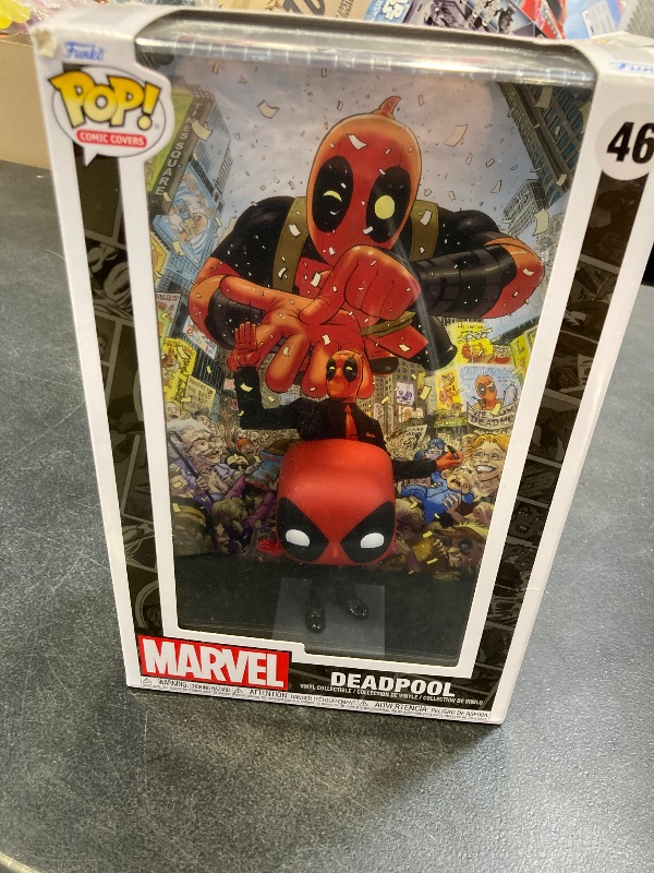 Photo 1 of Funko Pop Comic Cover Marvel Deadpool 2025 1 Deadpool in Black Suit Action Figure