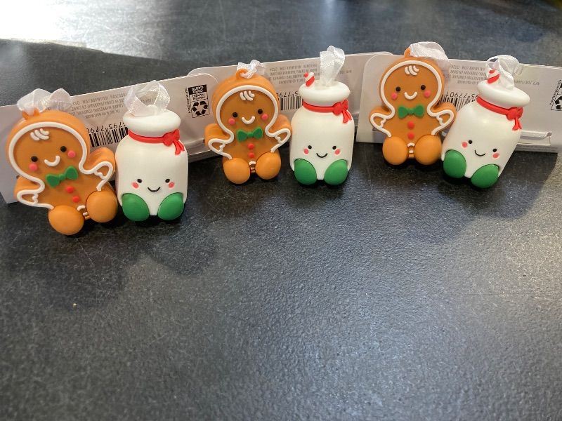 Photo 1 of Hallmark Better Together Gingerbread and Milk Magnetic Christmas Ornaments, Set of 6