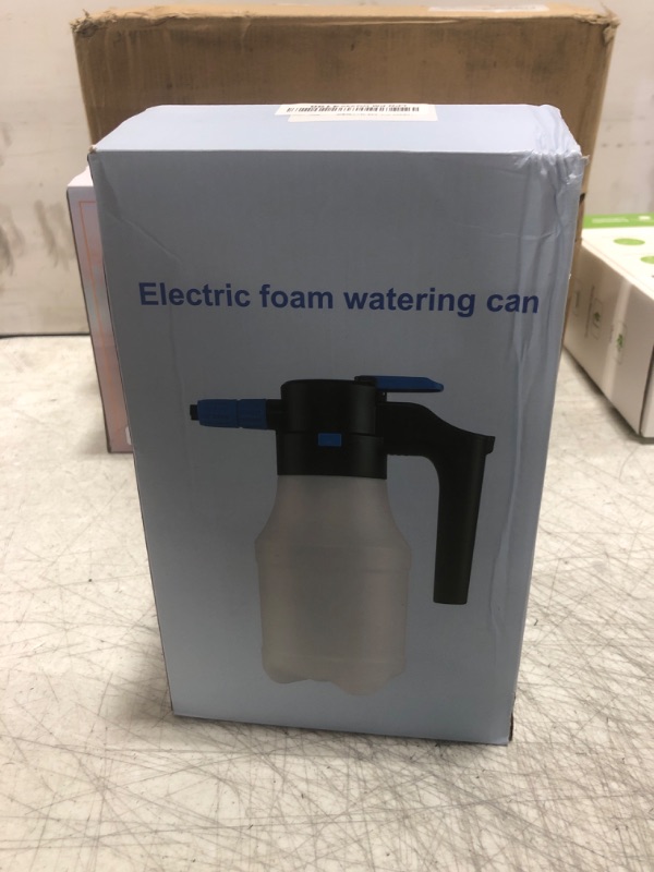 Photo 1 of AtawLege Electric Car Foam Sprayer, 1.5L Pressurized Foam Sprayer with USB Rechargeable for Car Washing, Car Wash Sprayer for Car Beauty, Home, Garden, Automotive Accessory (White)