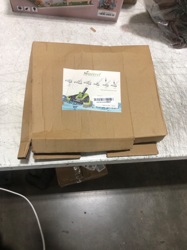 Photo 1 of Upgrade Pool Vacuum Head with Wheels & Side Brushes, Universal Rotatable Hose Adapter,Weighted Triangular Shape, for Inground/Above Ground Swimming Pools,Sepetrel