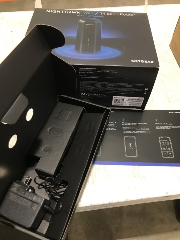 Photo 5 of NETGEAR Nighthawk Tri-Band WiFi 7 Router (RS700S) - Security Features, BE19000 Wireless Speed (up to 19Gbps) – 10 Gig Internet Port - Covers up to 3,500 sq. ft., 200 Devices – 1-Year Armor Included